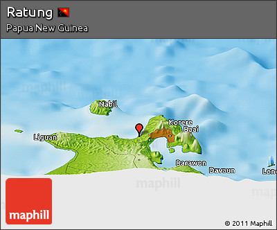 Physical Panoramic Map of Ratung