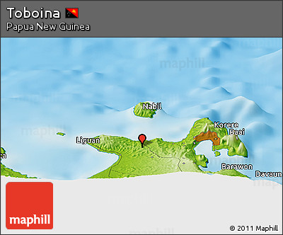Physical Panoramic Map of Toboina
