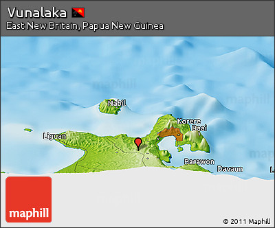 Physical Panoramic Map of Vunalaka