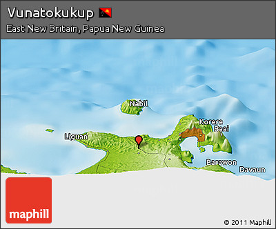 Physical Panoramic Map of Vunatokukup