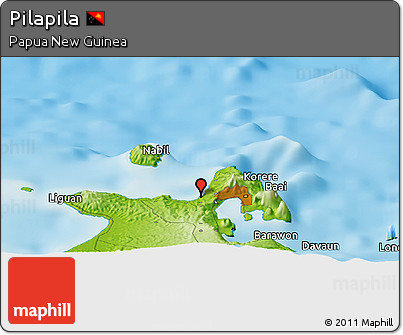 Physical Panoramic Map of Pilapila