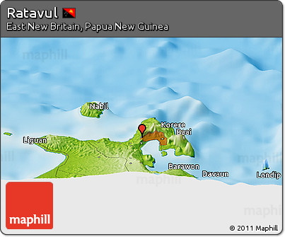 Physical Panoramic Map of Ratavul
