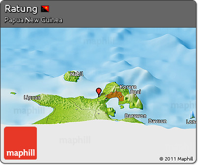 Physical Panoramic Map of Ratung