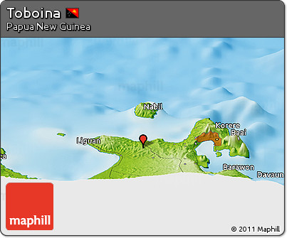 Physical Panoramic Map of Toboina