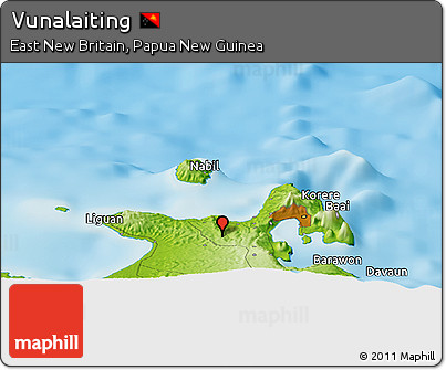 Physical Panoramic Map of Vunalaiting