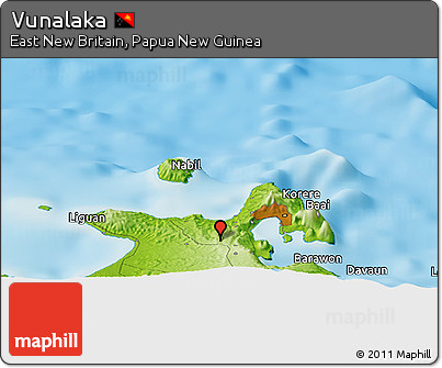 Physical Panoramic Map of Vunalaka