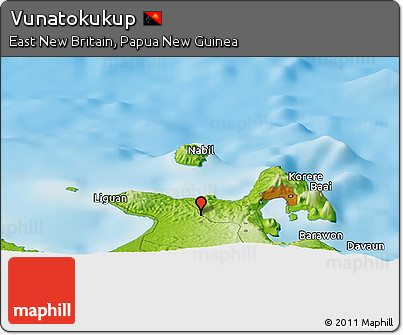 Physical Panoramic Map of Vunatokukup