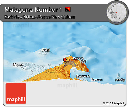 Political Panoramic Map of Malaguna Number 1