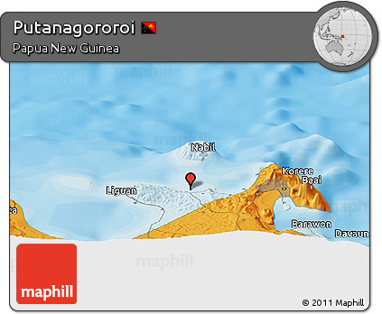 Political Panoramic Map of Putanagororoi