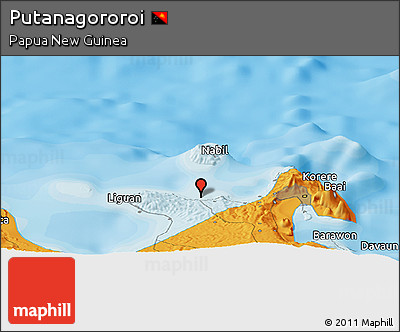 Political Panoramic Map of Putanagororoi
