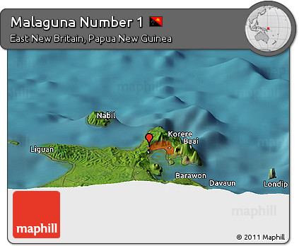 Satellite Panoramic Map of Malaguna Number 1