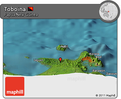 Satellite Panoramic Map of Toboina