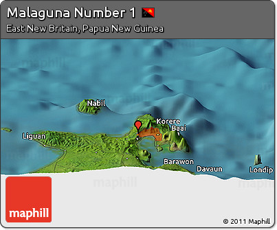 Satellite Panoramic Map of Malaguna Number 1