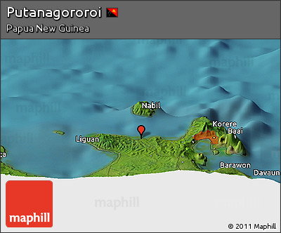 Satellite Panoramic Map of Putanagororoi