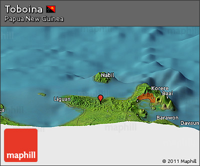Satellite Panoramic Map of Toboina