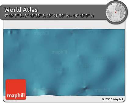 Satellite 3D Map of the Area around 4° 1' 30" S, 15° 13' 29" W