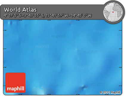 Physical Map of the Area around 4° 1' 30" S, 15° 13' 29" W