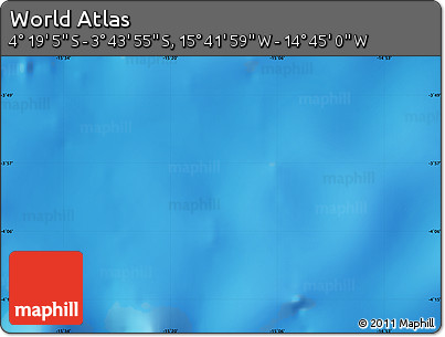 Physical Map of the Area around 4° 1' 30" S, 15° 13' 29" W