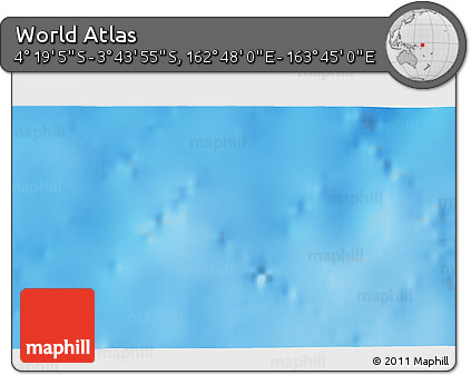 Physical 3D Map of the Area around 4° 1' 30" S, 163° 16' 30" E