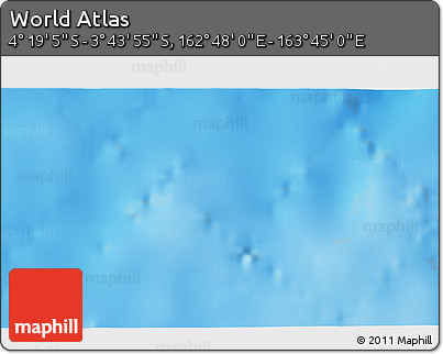 Physical 3D Map of the Area around 4° 1' 30" S, 163° 16' 30" E