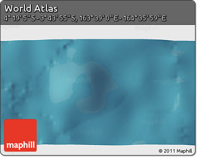 Satellite 3D Map of the Area around 4° 1' 30" S, 164° 7' 30" E