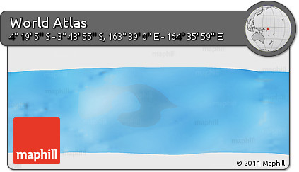 Physical Panoramic Map of the Area around 4° 1' 30" S, 164° 7' 30" E