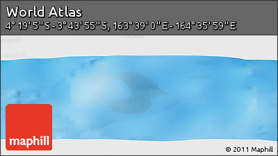 Physical Panoramic Map of the Area around 4° 1' 30" S, 164° 7' 30" E