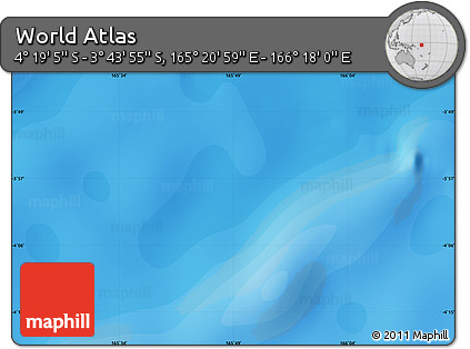 Political Map of the Area around 4° 1' 30" S, 165° 49' 29" E