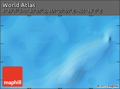 Political Map of the Area around 4° 1' 30" S, 165° 49' 29" E