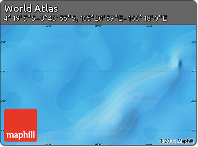 Political Map of the Area around 4° 1' 30" S, 165° 49' 29" E