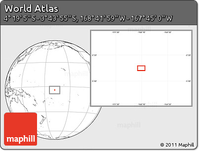 Blank Location Map of the Area around 4° 1' 30" S, 168° 13' 29" W