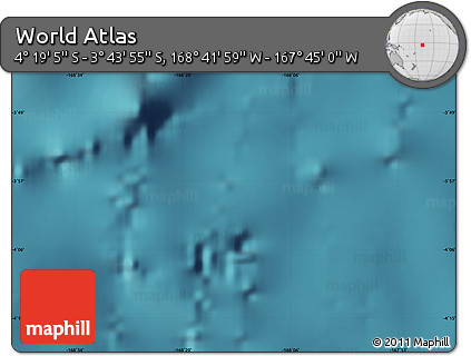 Satellite Map of the Area around 4° 1' 30" S, 168° 13' 29" W