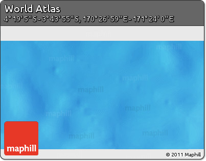Physical 3D Map of the Area around 4° 1' 30" S, 170° 55' 30" E