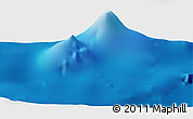 Shaded Relief Panoramic Map of the area around 4° 1' 30" S, 170° 46' 30" W