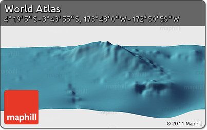 Satellite Panoramic Map of the Area around 4° 1' 30" S, 173° 19' 29" W
