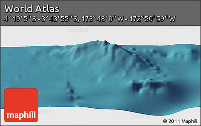 Satellite Panoramic Map of the Area around 4° 1' 30" S, 173° 19' 29" W