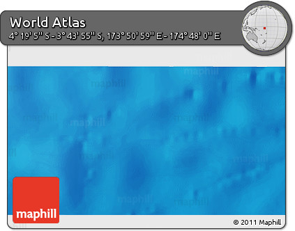 Physical 3D Map of the Area around 4° 1' 30" S, 174° 19' 29" E