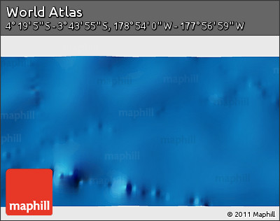 Physical 3D Map of the Area around 4° 1' 30" S, 178° 25' 30" W