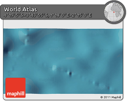 Satellite 3D Map of the Area around 4° 1' 30" S, 1° 46' 29" E