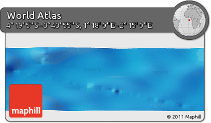 Physical Panoramic Map of the Area around 4° 1' 30" S, 1° 46' 29" E