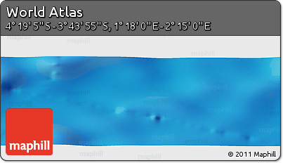 Physical Panoramic Map of the Area around 4° 1' 30" S, 1° 46' 29" E