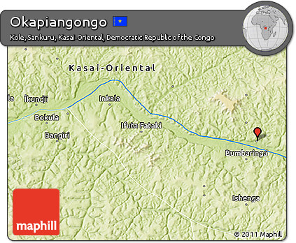 Physical 3D Map of Okapiangongo