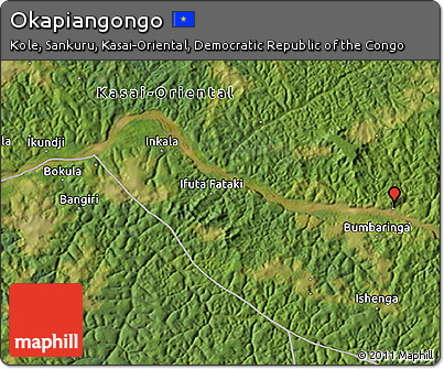 Satellite 3D Map of Okapiangongo