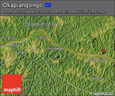 Satellite 3D Map of Okapiangongo