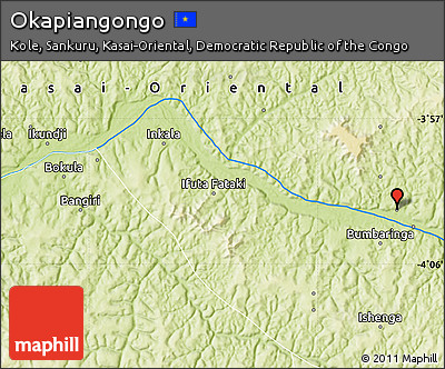 Physical Map of Okapiangongo