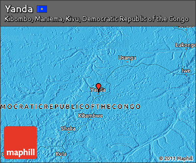 Political 3D Map of Yanda
