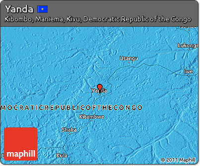 Political 3D Map of Yanda