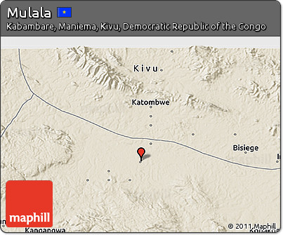 Shaded Relief 3D Map of Mulala