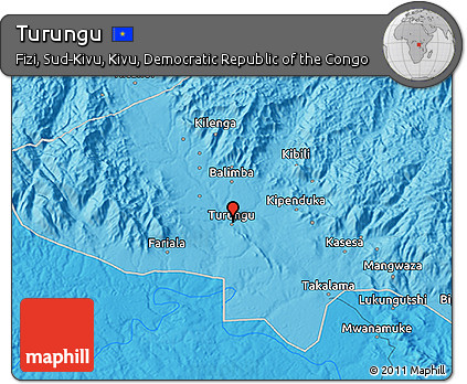 Political 3D Map of Turungu