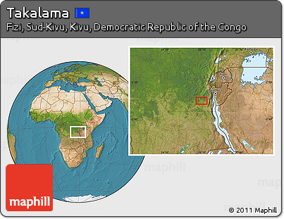 Satellite Location Map of Takalama